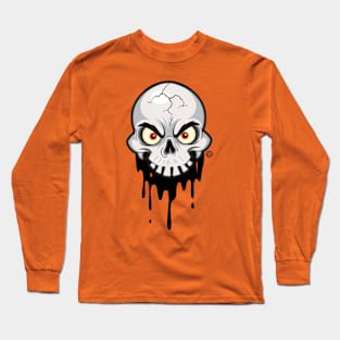 Grey Skull Long Sleeve T-Shirt